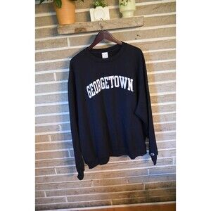 Georgetown University Hoyas Navy Blue Crew Sweatshirt by Champion Mens 2XL XXL